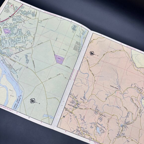 Vintage St Louis Street Guide 1970 Maps Mid Century Modern Missouri Blue Green - Picture 8 of 15